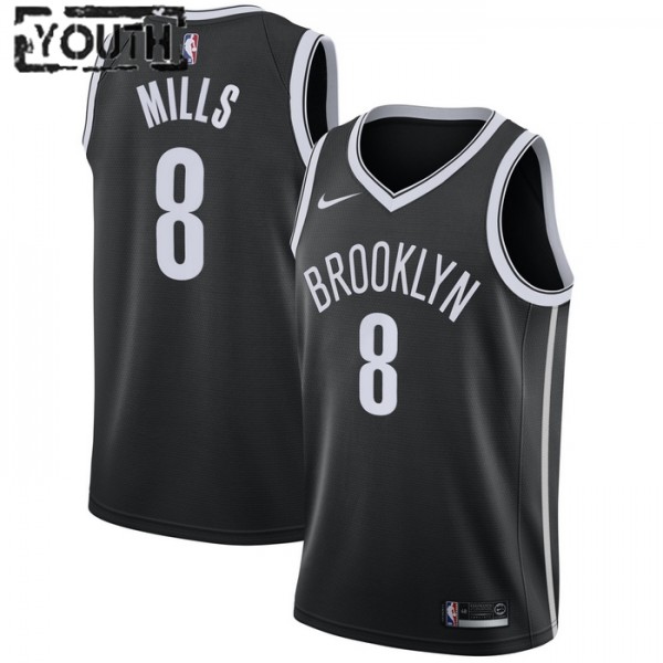 Brooklyn Nets Trikot Patty Mills 8 Nike 2022-23 Icon Edition Schwarz Swingman - Kinder